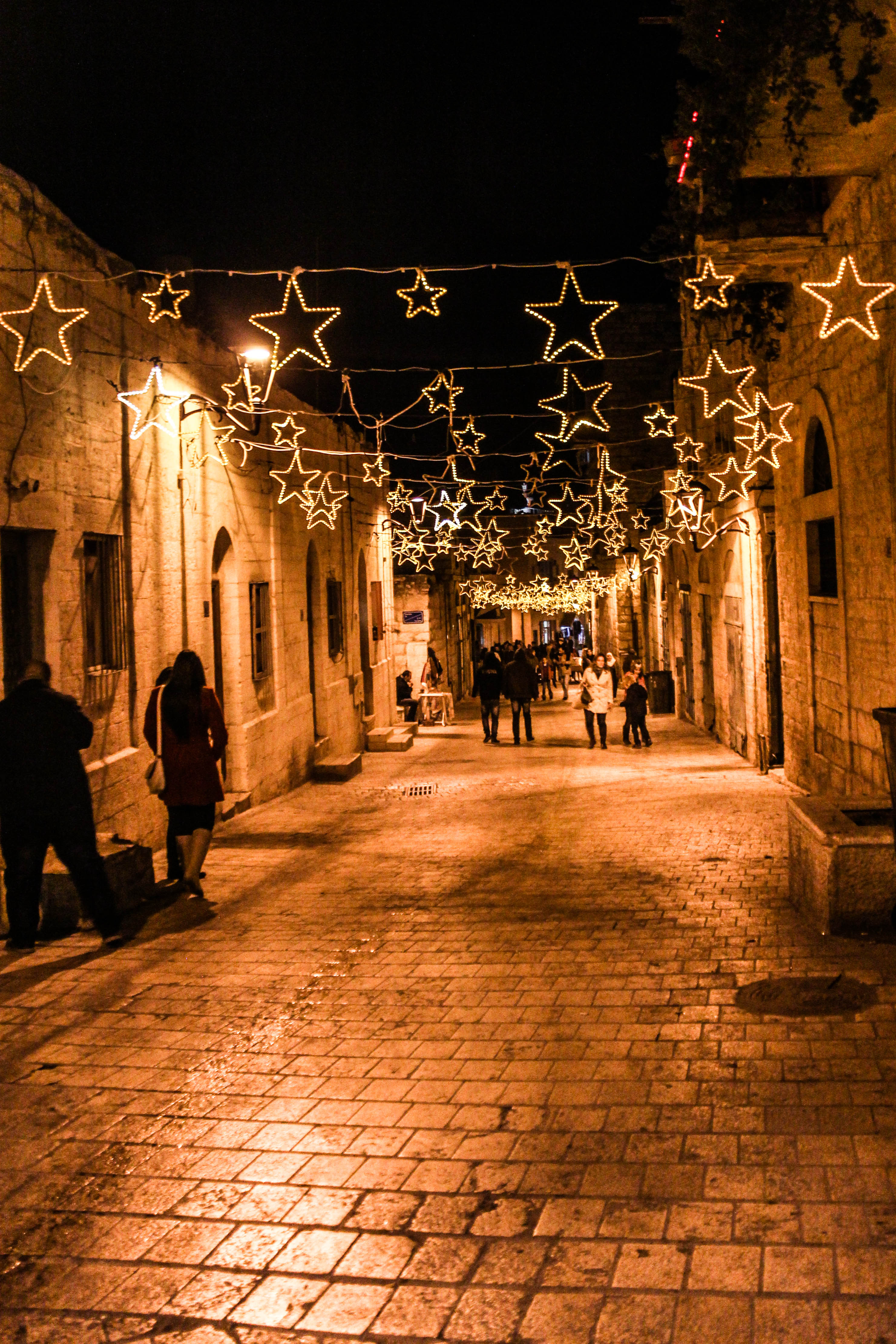 Christmas Lights In Bethlehem Israel