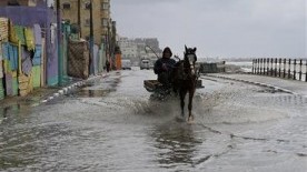 Heavy Rains Cause Flooding, Strain Power Supplies in Gaza