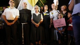Striking Christian Schools Protest Outside Israeli Education Minister Bennett’s Home