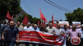 Palestinians in Gaza March for National Unity on 9th Year of Israel’s Seige