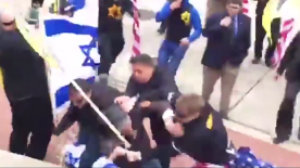Man Beaten with Flagpoles Outside AIPAC